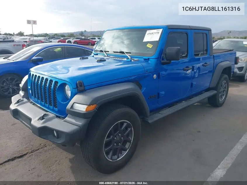 2020 Jeep Gladiator Sport S 4X4 VIN: 1C6HJTAG8LL161316 Lot: 45682198