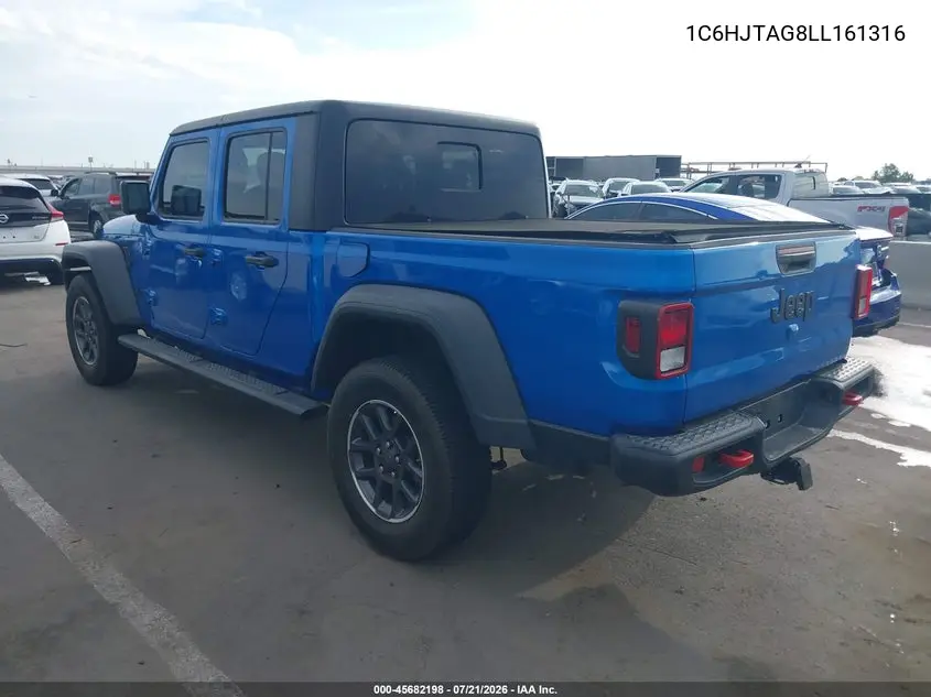 2020 Jeep Gladiator Sport S 4X4 VIN: 1C6HJTAG8LL161316 Lot: 45682198