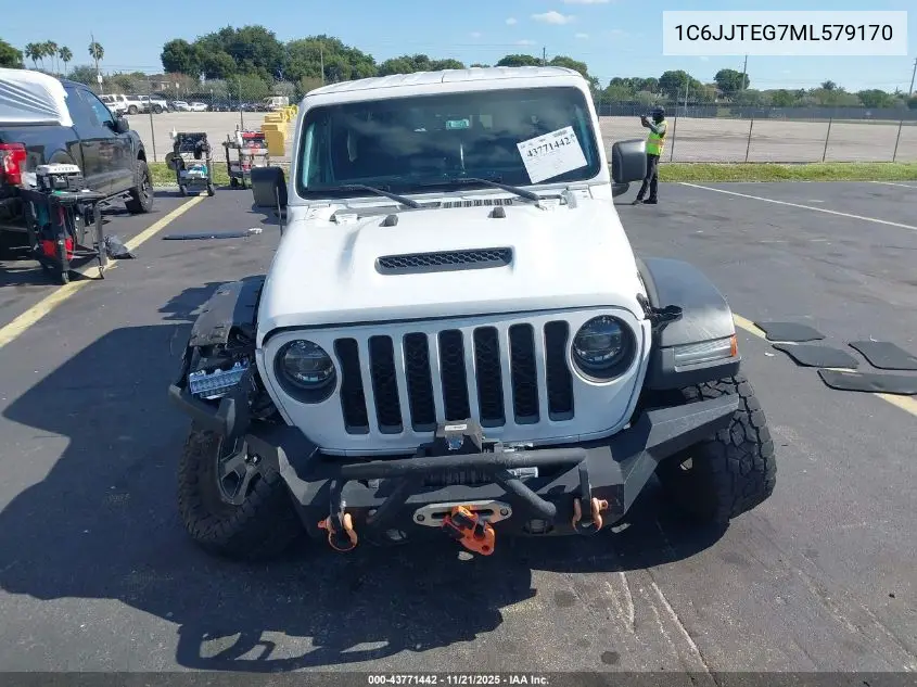 2021 Jeep Gladiator Mojave 4X4 VIN: 1C6JJTEG7ML579170 Lot: 43771442