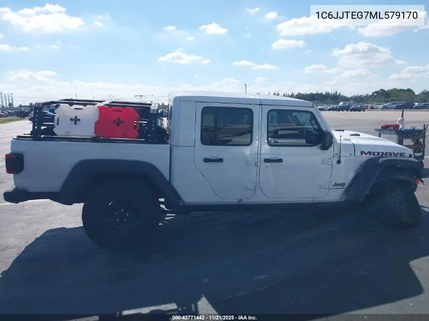 2021 Jeep Gladiator Mojave 4X4 VIN: 1C6JJTEG7ML579170 Lot: 43771442