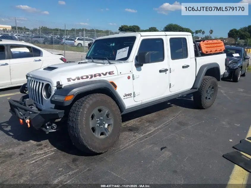 2021 Jeep Gladiator Mojave 4X4 VIN: 1C6JJTEG7ML579170 Lot: 43771442