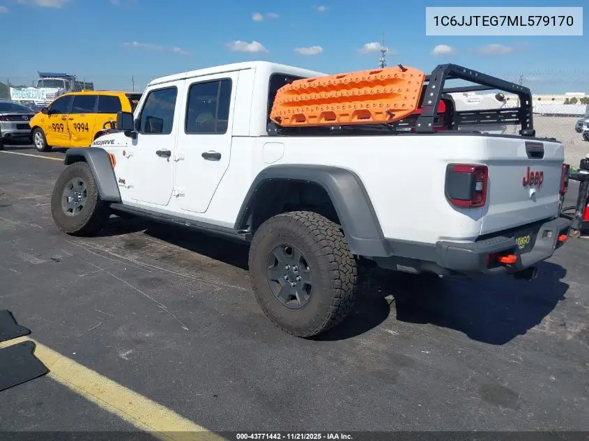 2021 Jeep Gladiator Mojave 4X4 VIN: 1C6JJTEG7ML579170 Lot: 43771442