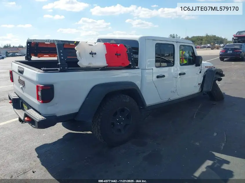 2021 Jeep Gladiator Mojave 4X4 VIN: 1C6JJTEG7ML579170 Lot: 43771442