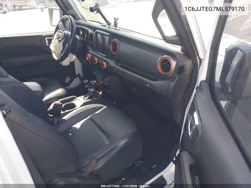 2021 Jeep Gladiator Mojave 4X4 VIN: 1C6JJTEG7ML579170 Lot: 43771442
