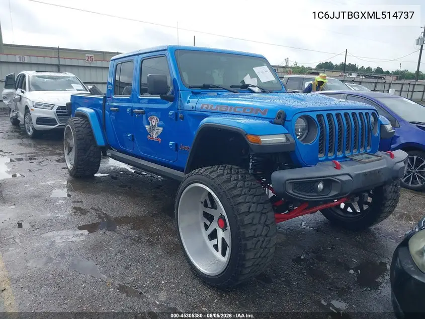 2021 Jeep Gladiator Rubicon 4X4 VIN: 1C6JJTBGXML514737 Lot: 45305380