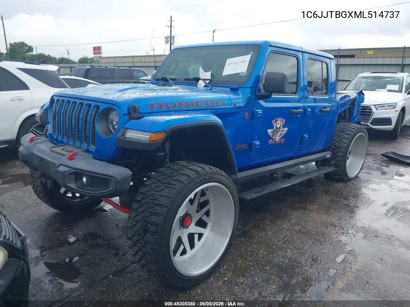 2021 Jeep Gladiator Rubicon 4X4 VIN: 1C6JJTBGXML514737 Lot: 45305380
