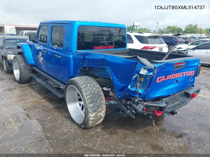 2021 Jeep Gladiator Rubicon 4X4 VIN: 1C6JJTBGXML514737 Lot: 45305380