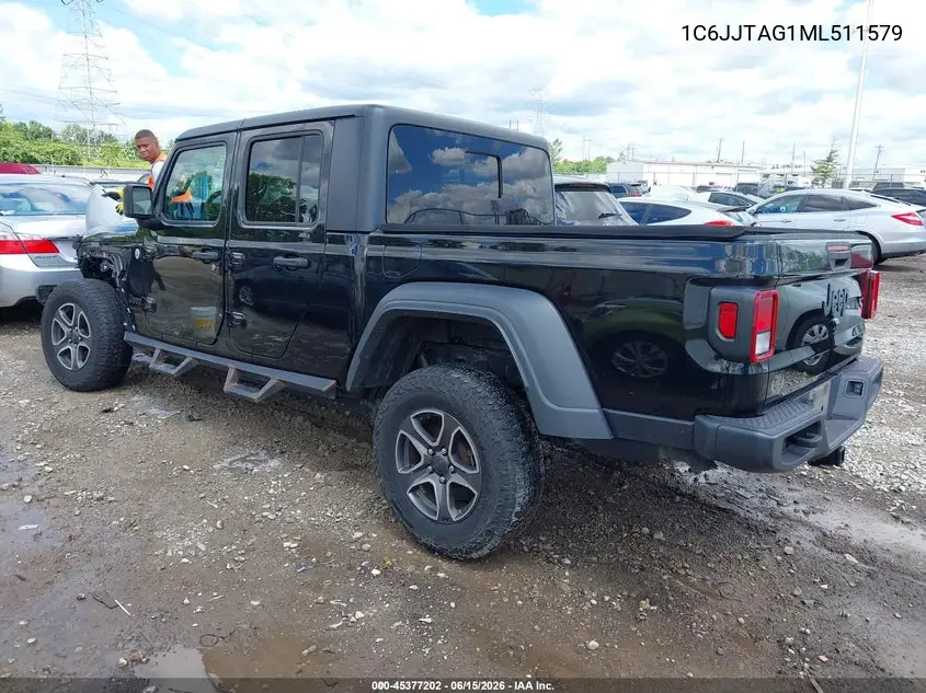 2021 Jeep Gladiator Sport 4X4 VIN: 1C6JJTAG1ML511579 Lot: 45377202