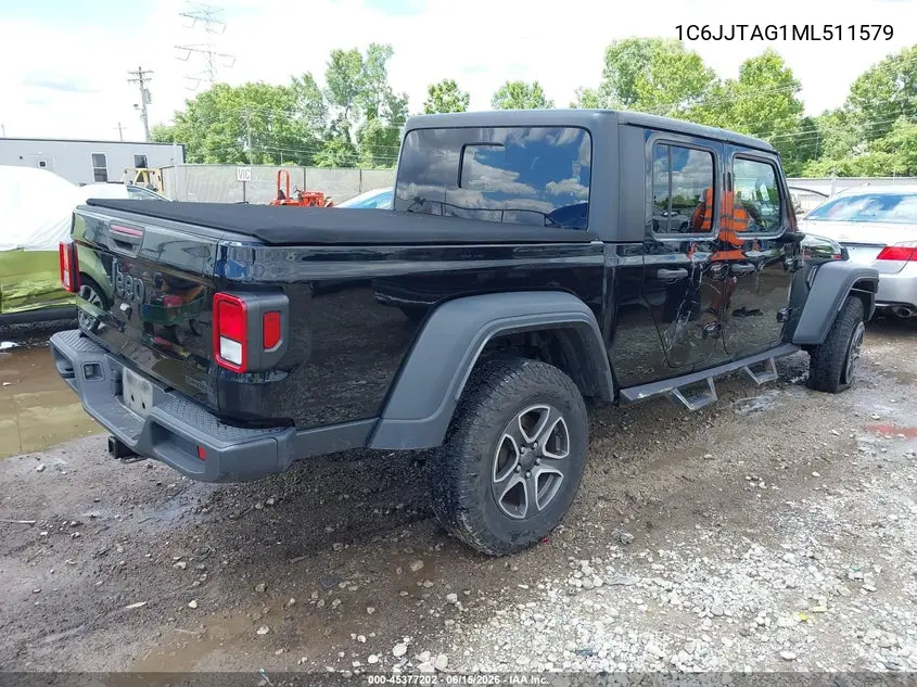 2021 Jeep Gladiator Sport 4X4 VIN: 1C6JJTAG1ML511579 Lot: 45377202