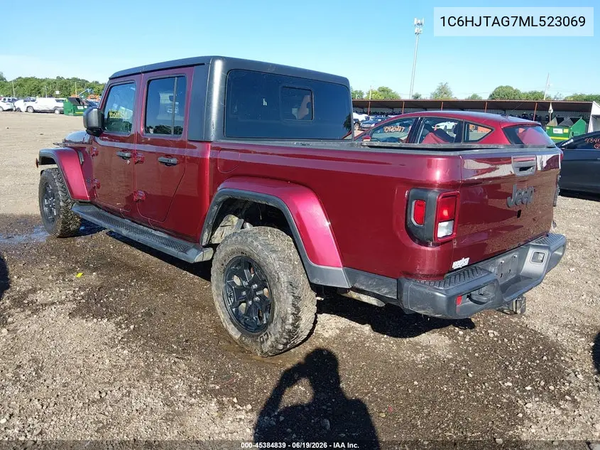 2021 Jeep Gladiator Willys 4X4 VIN: 1C6HJTAG7ML523069 Lot: 45384839