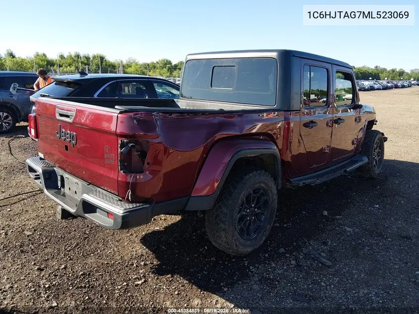 2021 Jeep Gladiator Willys 4X4 VIN: 1C6HJTAG7ML523069 Lot: 45384839