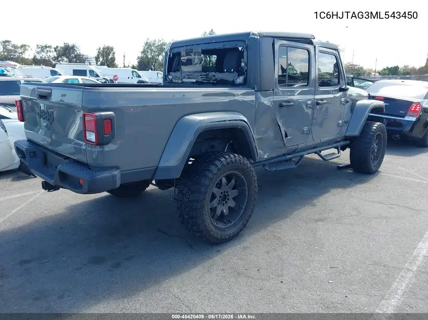 2021 Jeep Gladiator California Edition 4X4 VIN: 1C6HJTAG3ML543450 Lot: 45420409