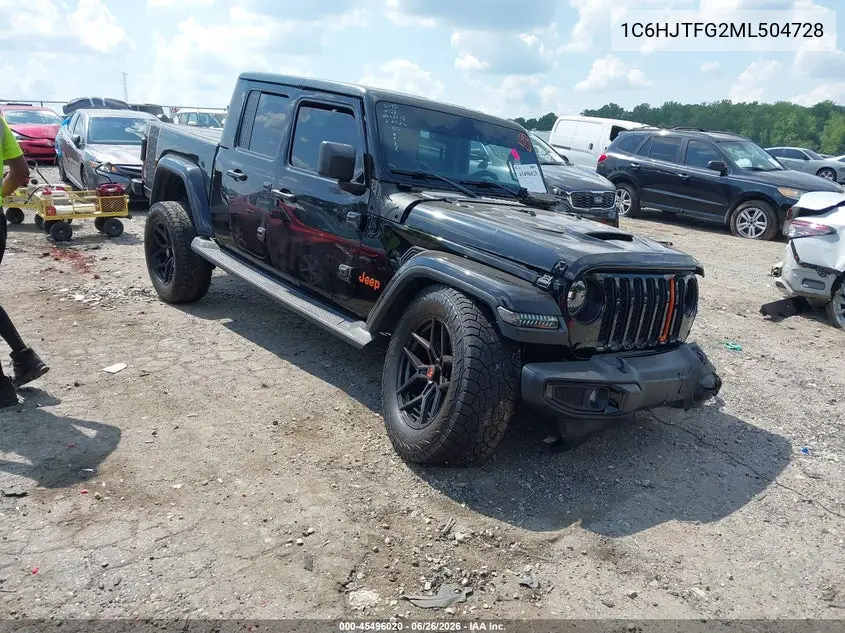 2021 Jeep Gladiator Overland 4X4 VIN: 1C6HJTFG2ML504728 Lot: 45496020