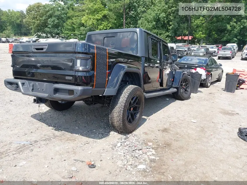 2021 Jeep Gladiator Overland 4X4 VIN: 1C6HJTFG2ML504728 Lot: 45496020