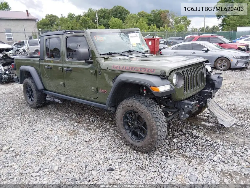 2021 Jeep Gladiator Rubicon 4X4 VIN: 1C6JJTBG7ML620403 Lot: 45515670