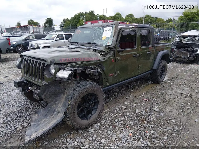 2021 Jeep Gladiator Rubicon 4X4 VIN: 1C6JJTBG7ML620403 Lot: 45515670