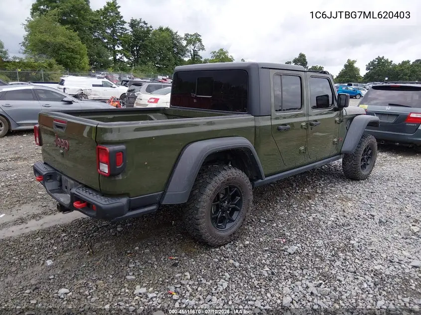 2021 Jeep Gladiator Rubicon 4X4 VIN: 1C6JJTBG7ML620403 Lot: 45515670