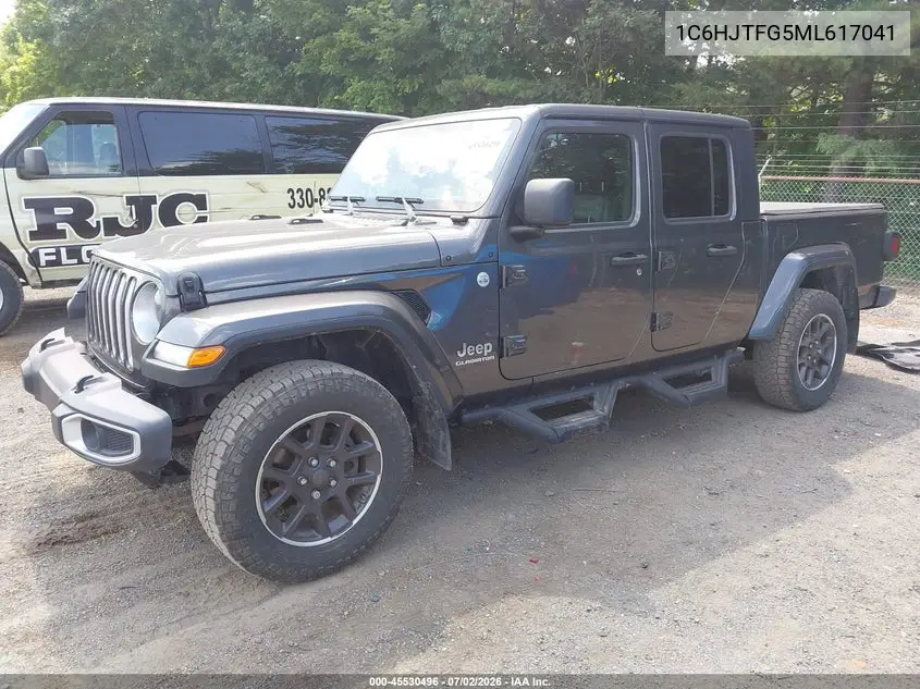 2021 Jeep Gladiator Overland 4X4 VIN: 1C6HJTFG5ML617041 Lot: 45530496