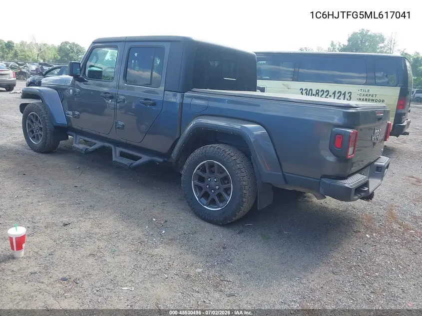 2021 Jeep Gladiator Overland 4X4 VIN: 1C6HJTFG5ML617041 Lot: 45530496