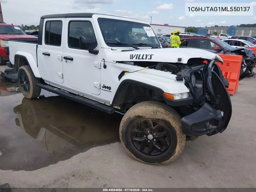 2021 Jeep Gladiator Willys 4X4 VIN: 1C6HJTAG1ML550137 Lot: 45584856