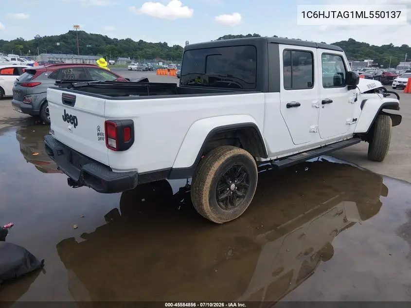 2021 Jeep Gladiator Willys 4X4 VIN: 1C6HJTAG1ML550137 Lot: 45584856