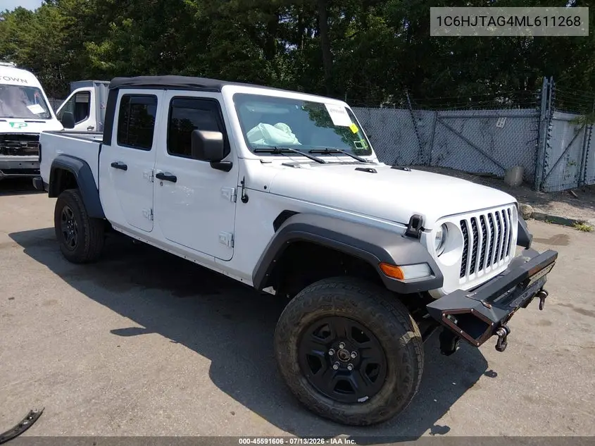 2021 Jeep Gladiator Sport 4X4 VIN: 1C6HJTAG4ML611268 Lot: 45591606