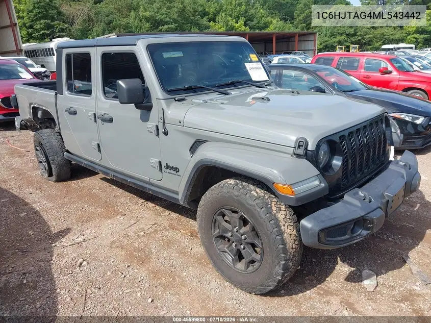 2021 Jeep Gladiator Willys 4X4 VIN: 1C6HJTAG4ML543442 Lot: 45599800