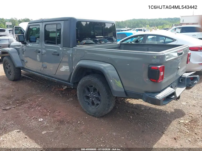 2021 Jeep Gladiator Willys 4X4 VIN: 1C6HJTAG4ML543442 Lot: 45599800