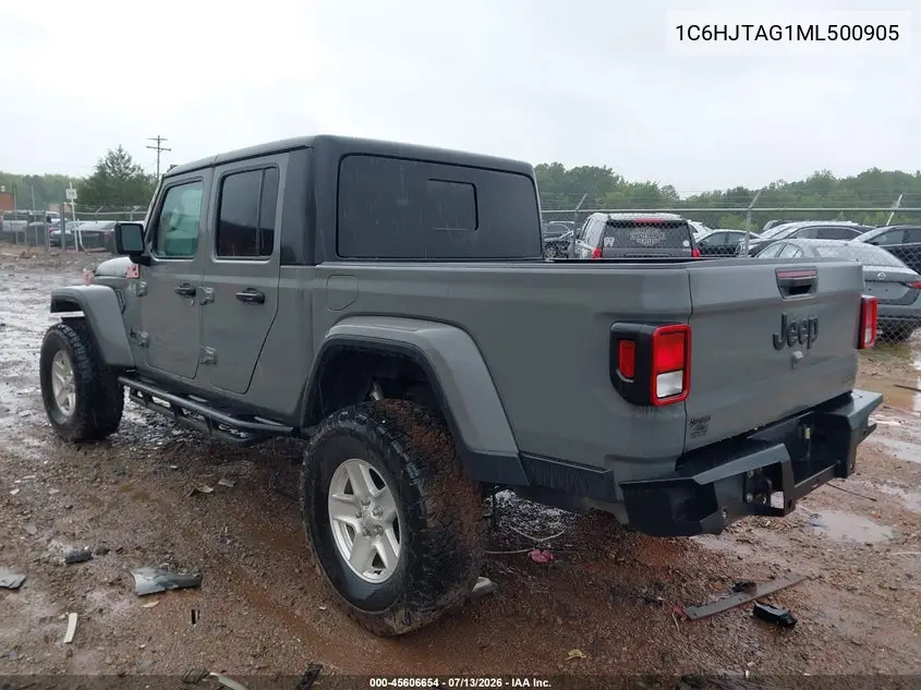 2021 Jeep Gladiator Sport S 4X4 VIN: 1C6HJTAG1ML500905 Lot: 45606654