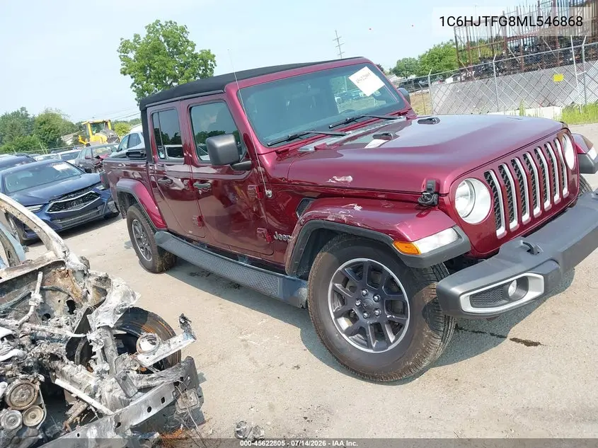 2021 Jeep Gladiator Overland 4X4 VIN: 1C6HJTFG8ML546868 Lot: 45622805