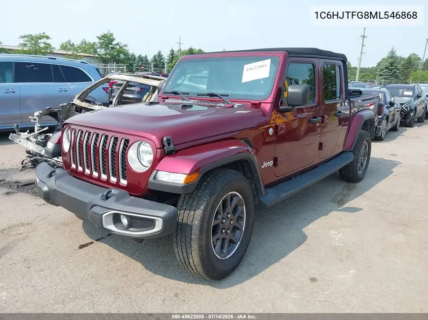 2021 Jeep Gladiator Overland 4X4 VIN: 1C6HJTFG8ML546868 Lot: 45622805