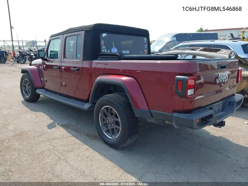 2021 Jeep Gladiator Overland 4X4 VIN: 1C6HJTFG8ML546868 Lot: 45622805