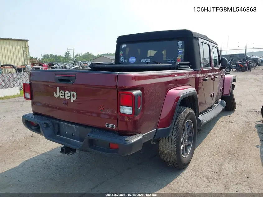 2021 Jeep Gladiator Overland 4X4 VIN: 1C6HJTFG8ML546868 Lot: 45622805
