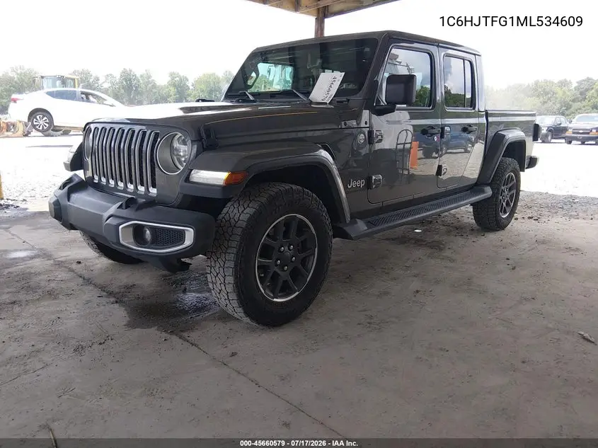 2021 Jeep Gladiator Overland 4X4 VIN: 1C6HJTFG1ML534609 Lot: 45660579