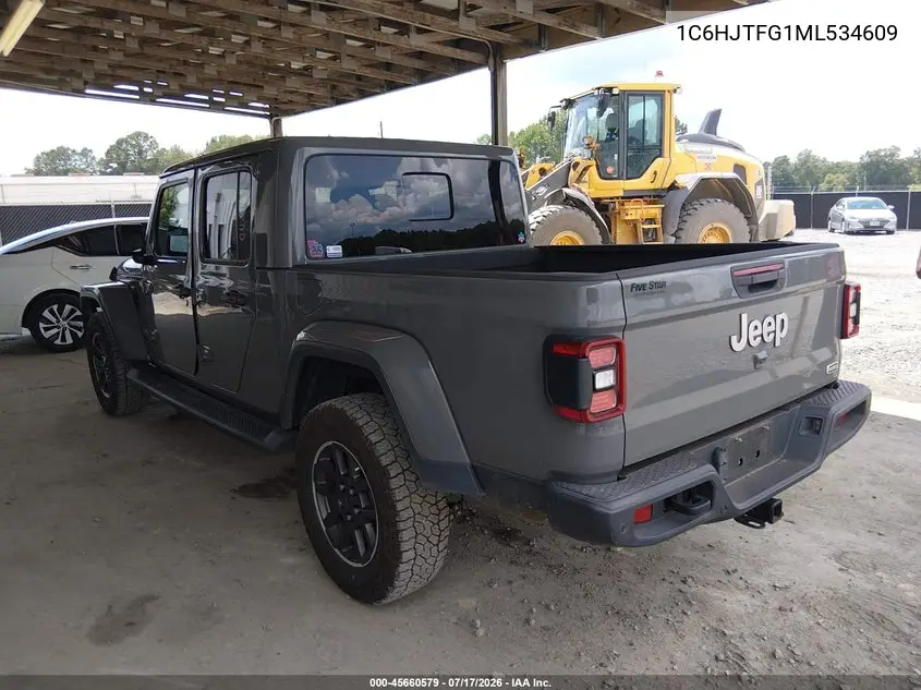 2021 Jeep Gladiator Overland 4X4 VIN: 1C6HJTFG1ML534609 Lot: 45660579