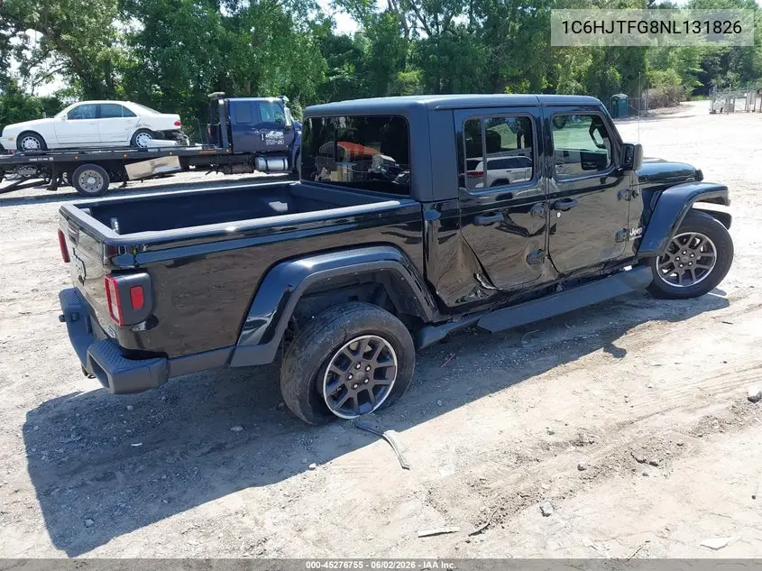 2022 Jeep Gladiator Overland 4X4 VIN: 1C6HJTFG8NL131826 Lot: 45276755