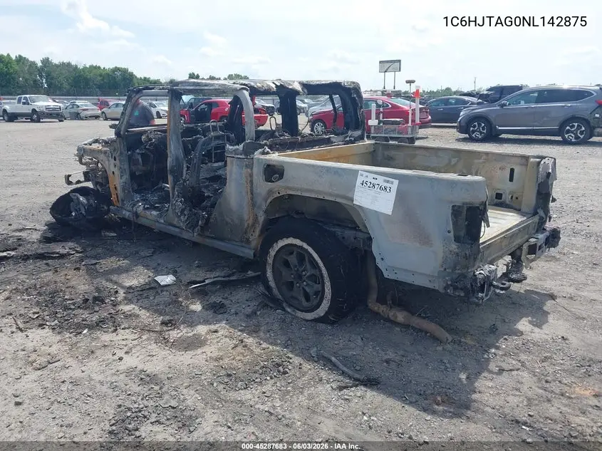 2022 Jeep Gladiator Willys 4X4 VIN: 1C6HJTAG0NL142875 Lot: 45287683