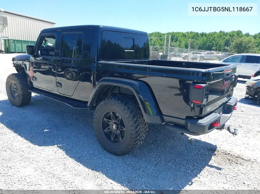 2022 Jeep Gladiator Rubicon 4X4 VIN: 1C6JJTBG5NL118667 Lot: 45305270