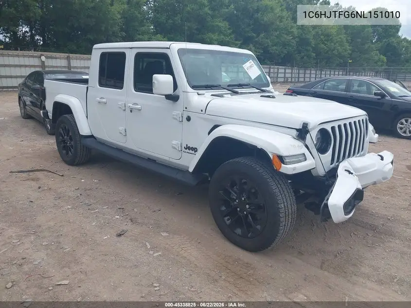 2022 Jeep Gladiator High Altitude 4X4 VIN: 1C6HJTFG6NL151010 Lot: 45338825