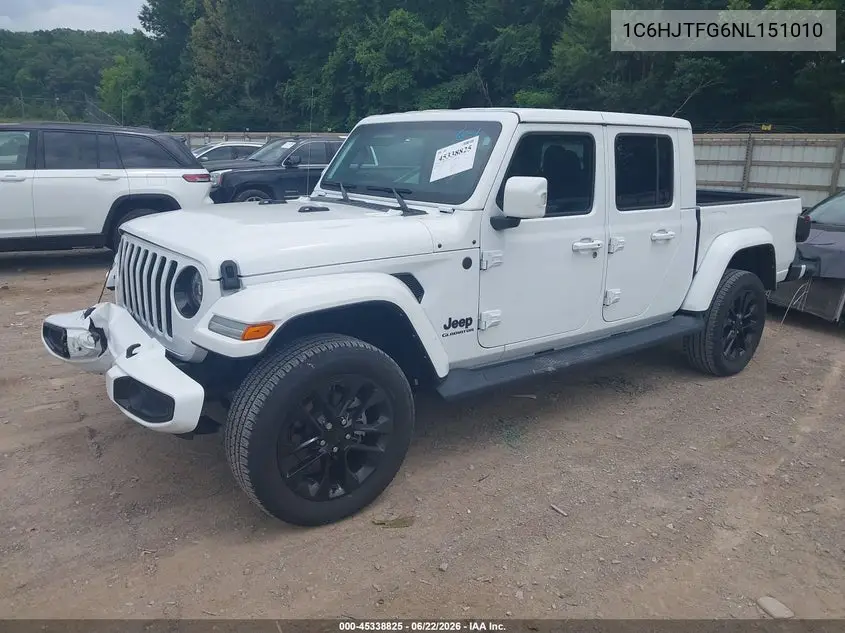 2022 Jeep Gladiator High Altitude 4X4 VIN: 1C6HJTFG6NL151010 Lot: 45338825