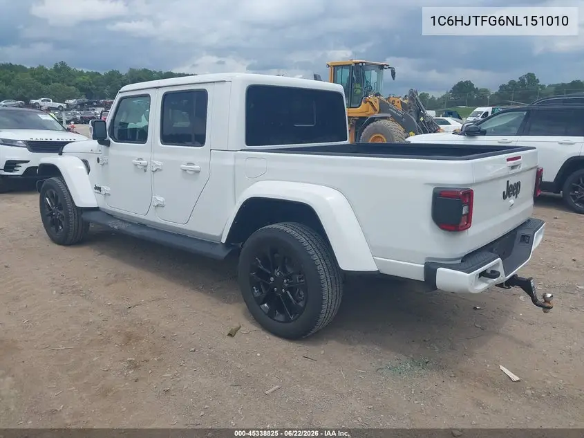 2022 Jeep Gladiator High Altitude 4X4 VIN: 1C6HJTFG6NL151010 Lot: 45338825