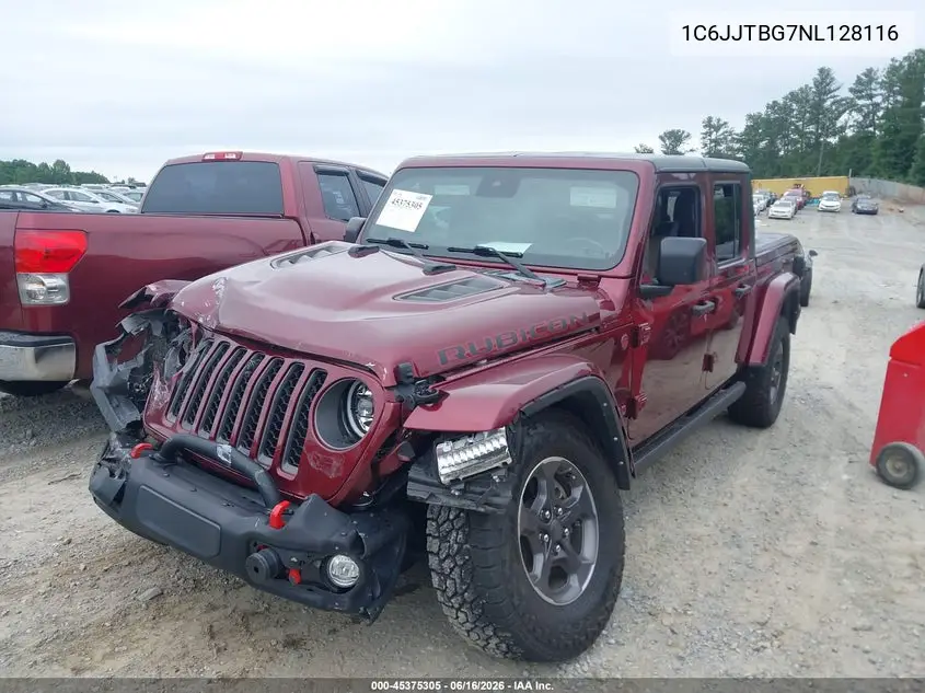 2022 Jeep Gladiator Rubicon 4X4 VIN: 1C6JJTBG7NL128116 Lot: 45375305