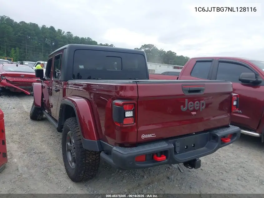 2022 Jeep Gladiator Rubicon 4X4 VIN: 1C6JJTBG7NL128116 Lot: 45375305