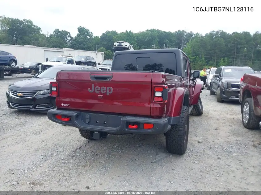 2022 Jeep Gladiator Rubicon 4X4 VIN: 1C6JJTBG7NL128116 Lot: 45375305