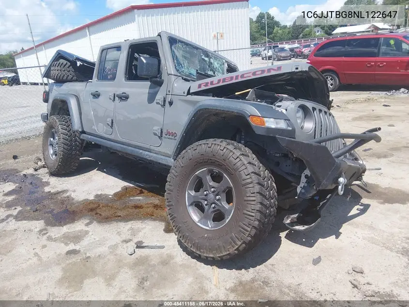 2022 Jeep Gladiator Rubicon 4X4 VIN: 1C6JJTBG8NL122647 Lot: 45411158