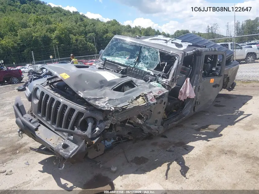 2022 Jeep Gladiator Rubicon 4X4 VIN: 1C6JJTBG8NL122647 Lot: 45411158