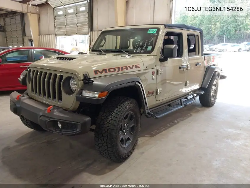 2022 Jeep Gladiator Mojave 4X4 VIN: 1C6JJTEG3NL154286 Lot: 45412183