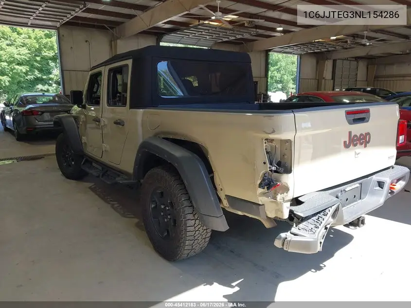 2022 Jeep Gladiator Mojave 4X4 VIN: 1C6JJTEG3NL154286 Lot: 45412183