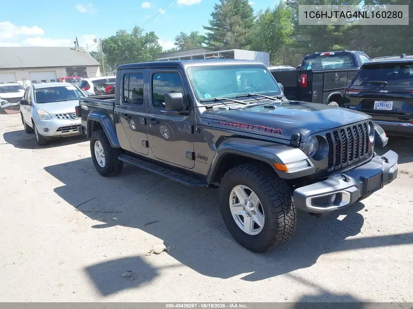 2022 Jeep Gladiator Sport S 4X4 VIN: 1C6HJTAG4NL160280 Lot: 45436287