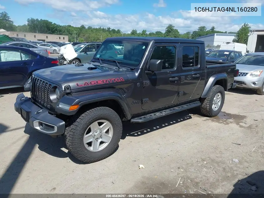 2022 Jeep Gladiator Sport S 4X4 VIN: 1C6HJTAG4NL160280 Lot: 45436287